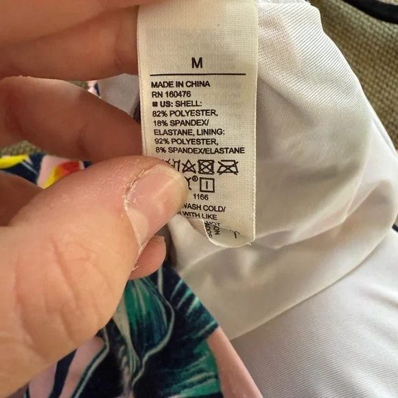 Old Navy Square Neck Pink and Yellow Floral One Piece Swimsuit - Picture 8 of 10